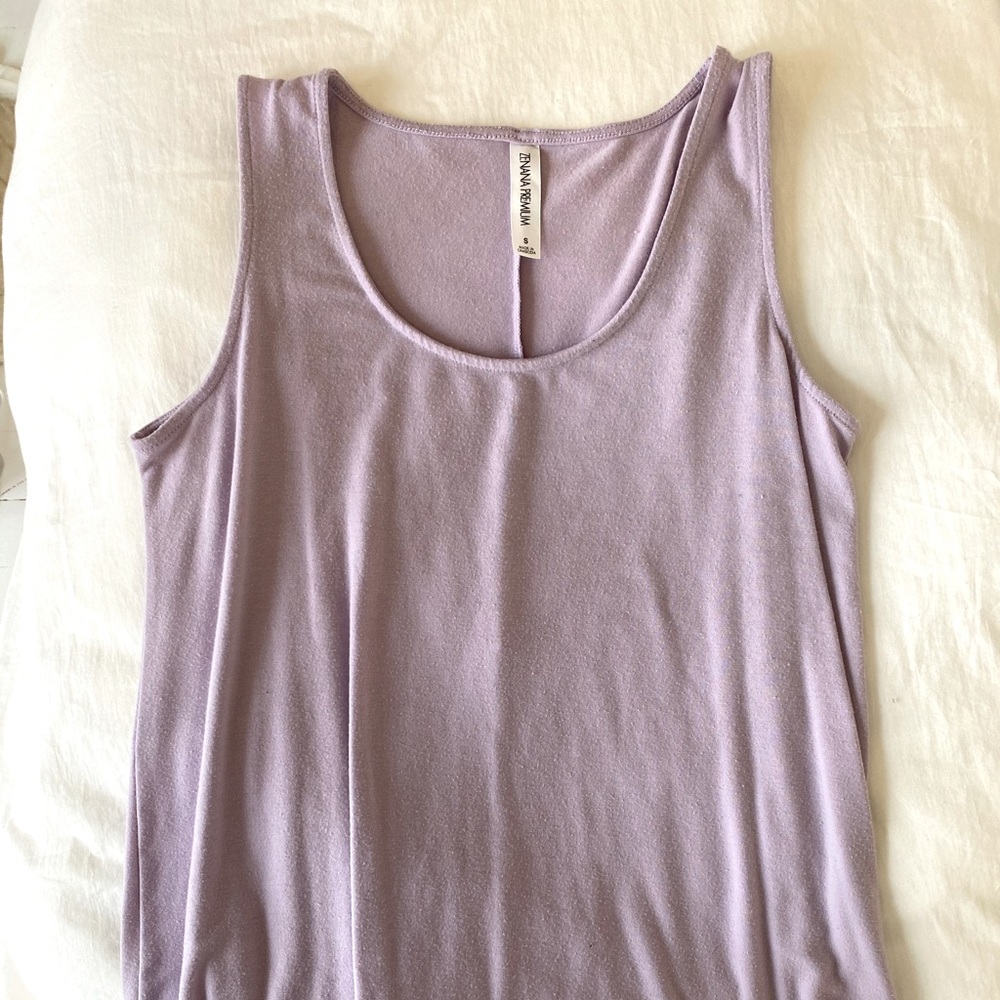 Lavender full length tank top